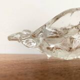 Frosted glass bowl with snail patterns, 1960s.