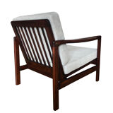 Light grey armchair by Zenon Bączyk for Swarzędzkie Furniture Factory, 1960s