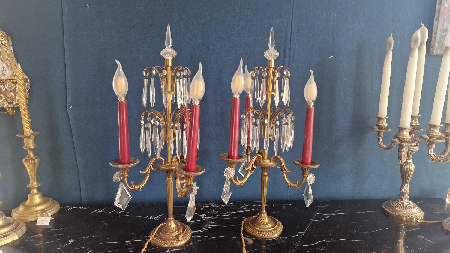 Pair of candlesticks called girandolle
