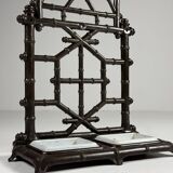 Faux bamboo coat rack cast iron ca. 1890