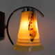 Art deco hanging lamp in glass