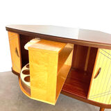 Sesame Bar multifunctional Dry Bar and Book Case with tambour doors
