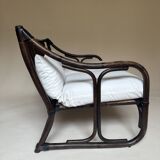 Two-seater rattan bench