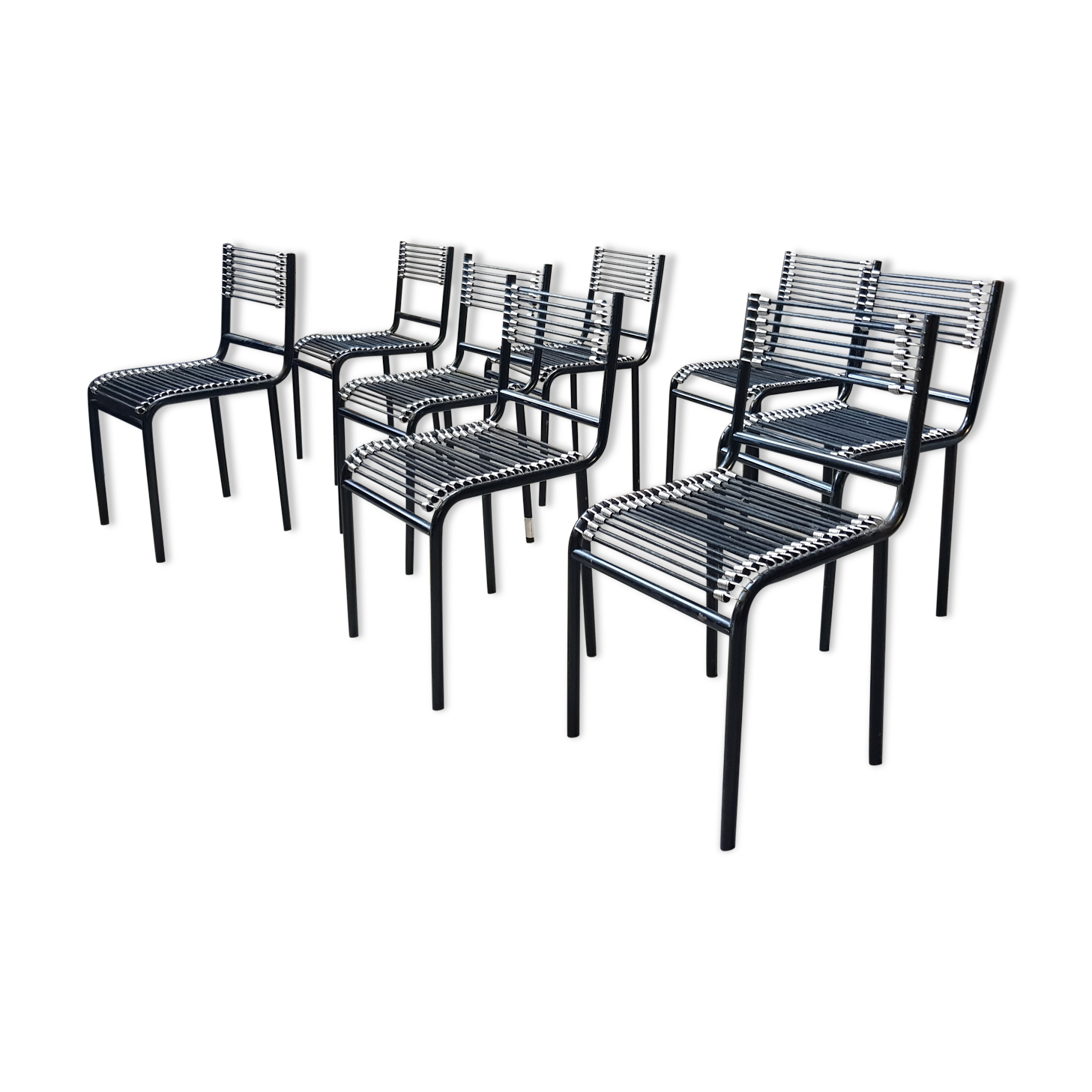 6 chairs "Sandow" René Herbst