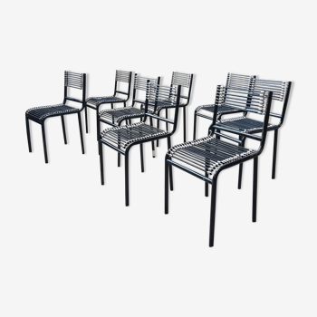 6 chairs "Sandow" René Herbst