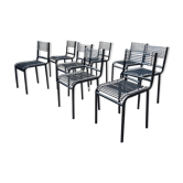 6 chaises "Sandow" René Herbst