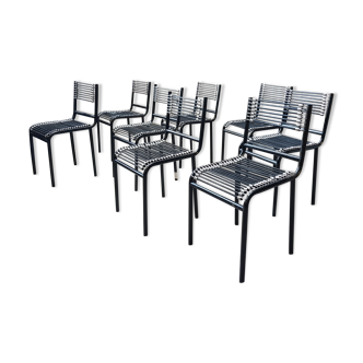 6 chairs "Sandow" René Herbst
