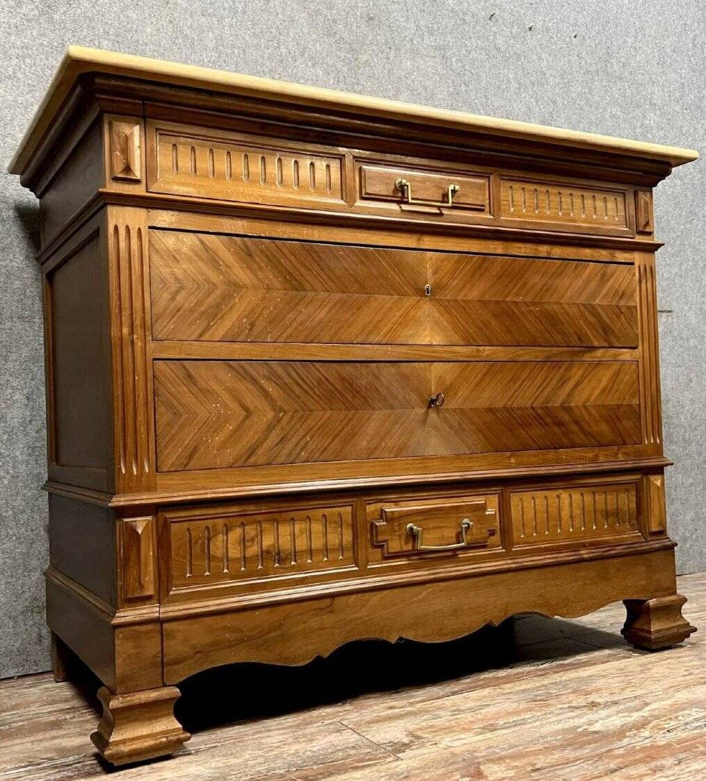 Napoleon III period chest of drawers in walnut circa 1850