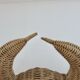 Typical 70s wall decoration, rattan bull's head.