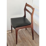 Series of 4 Scandinavian teak chairs 1960