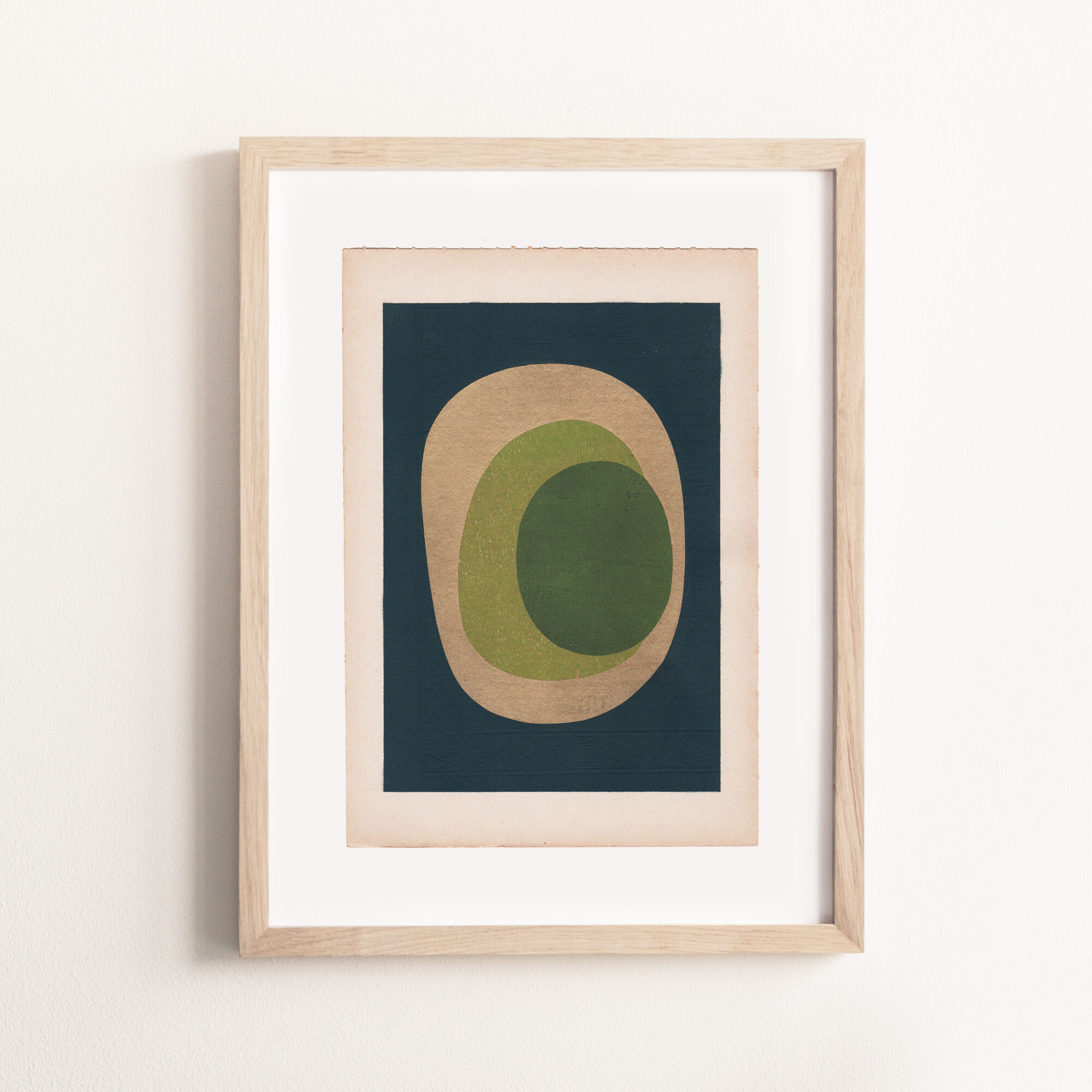 Original Scandinavian-inspired collage dated and signed without frame