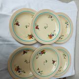 Set of six Longchamp semi-deep plates