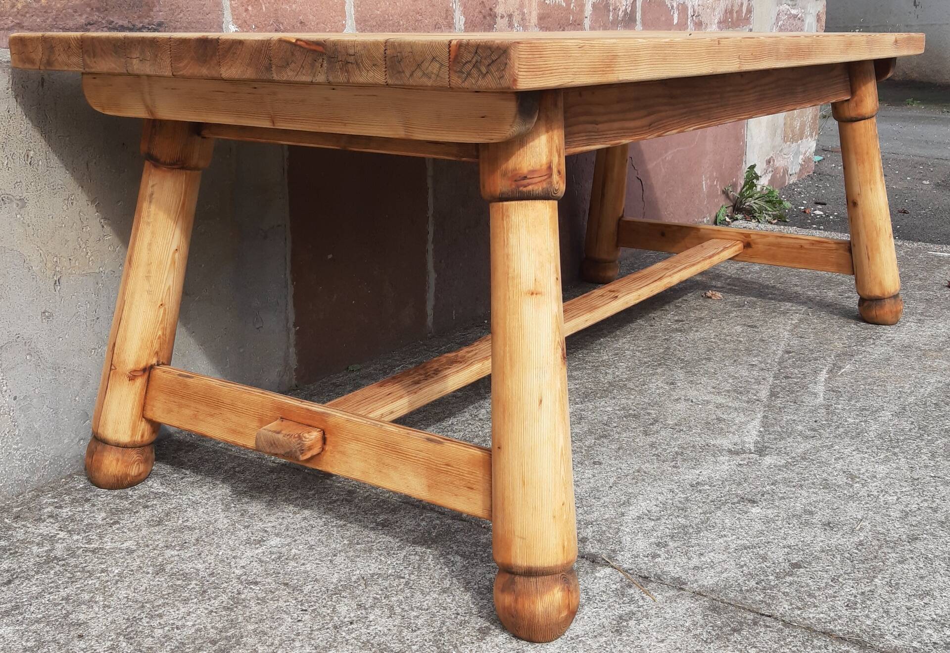 Brutalist table by Georges Robert (2 metres)