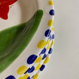 Set of 6 plates De Simone in glazed earth 1970 Italian work