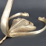 Lampe en Bronze et Pendeloques par H. Guimard, France, Art Nouveau, c. 1910