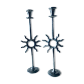 Pair of sun candle holders