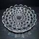 Antique cheese dome on a diamond moulded crystal stand, 1920, marked registered.