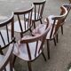 Set of 10 wooden bistro chairs - vintage