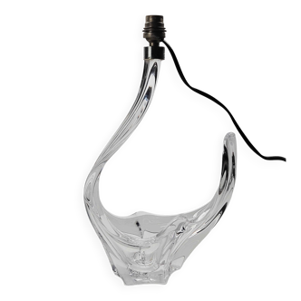 Swan lamp in Bayel crystal, French vintage elegance.