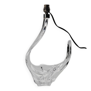 Lampe cygne en cristal de Bayel, élégance vintage française