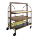 Vintage rolling dessert trolley
