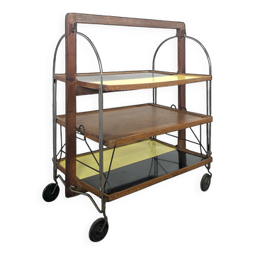 Vintage rolling dessert trolley