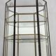 Vintage Wall Display Cabinet Glass, brass and mirror