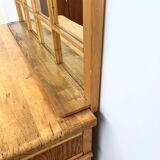 Buffet & Mirror XXL "Workshop Spirit" Set – Patinated Pine