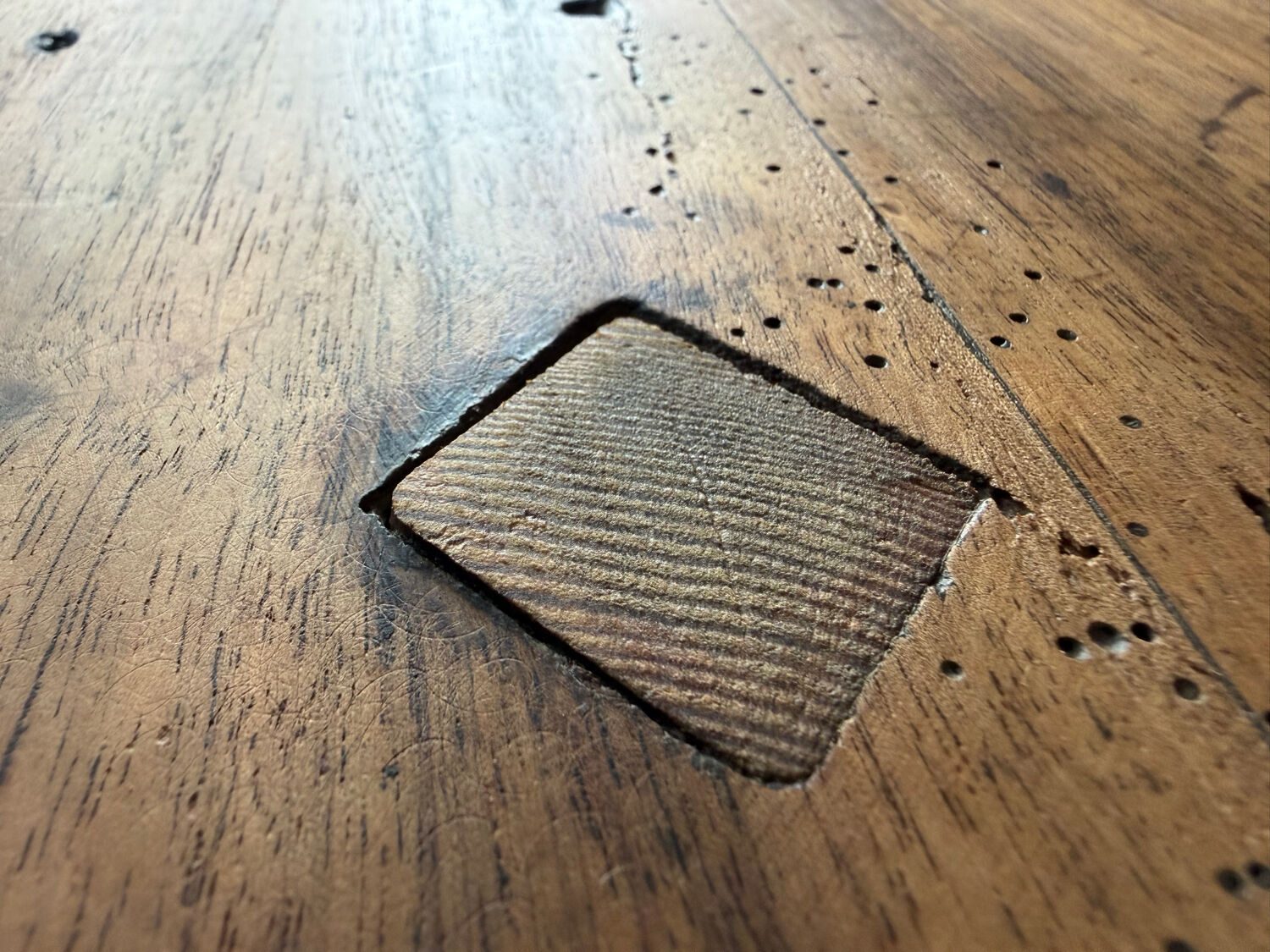 Wooden bedside table