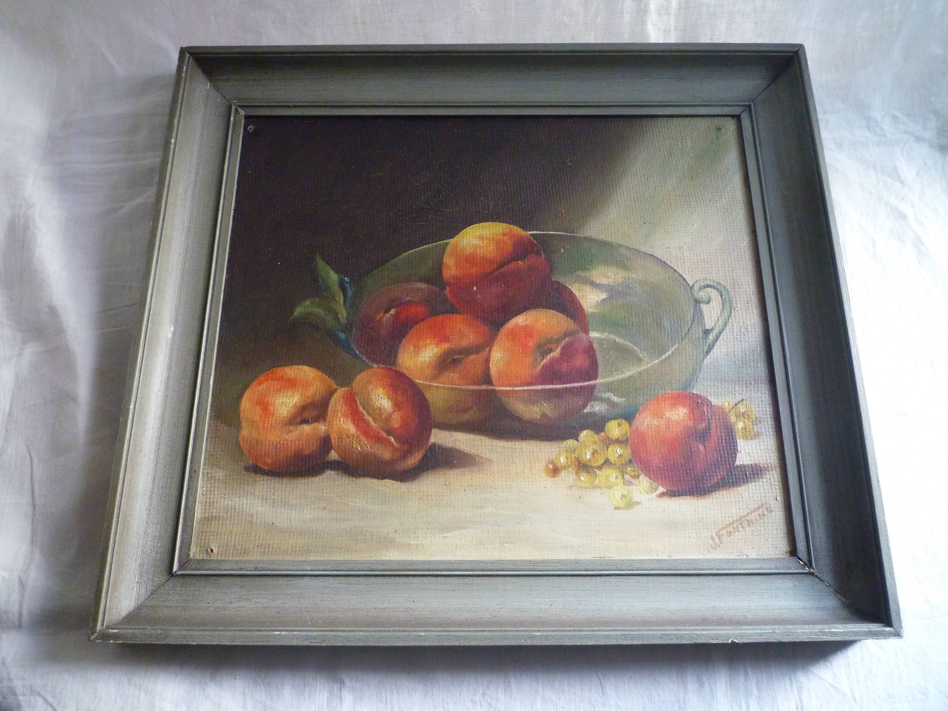 Still Life with Early Twentieth Century Peaches