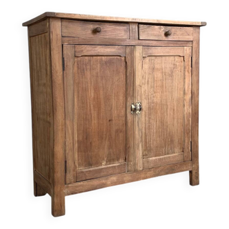 Vintage Parisian sideboard in raw wood