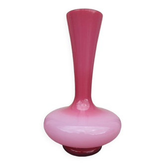 vintage pink opaline vase