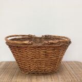 Market basket in wicker rattan