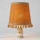 Vintage 1970 table lamp – Opaline base with floral print & shade f