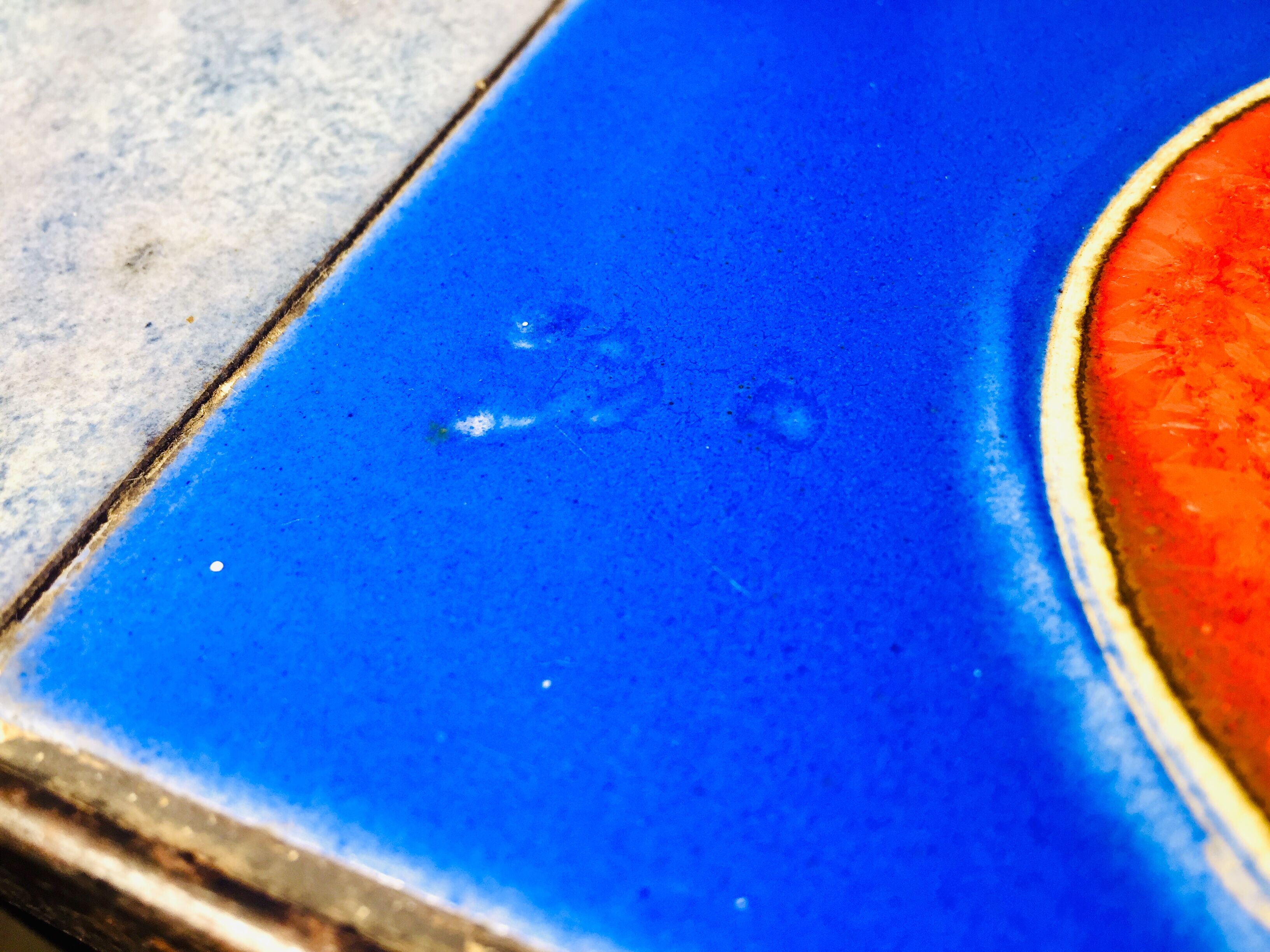 Ceramic coffee table signed