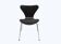 Chair 3107 Arne Jacobsen in black with polstery