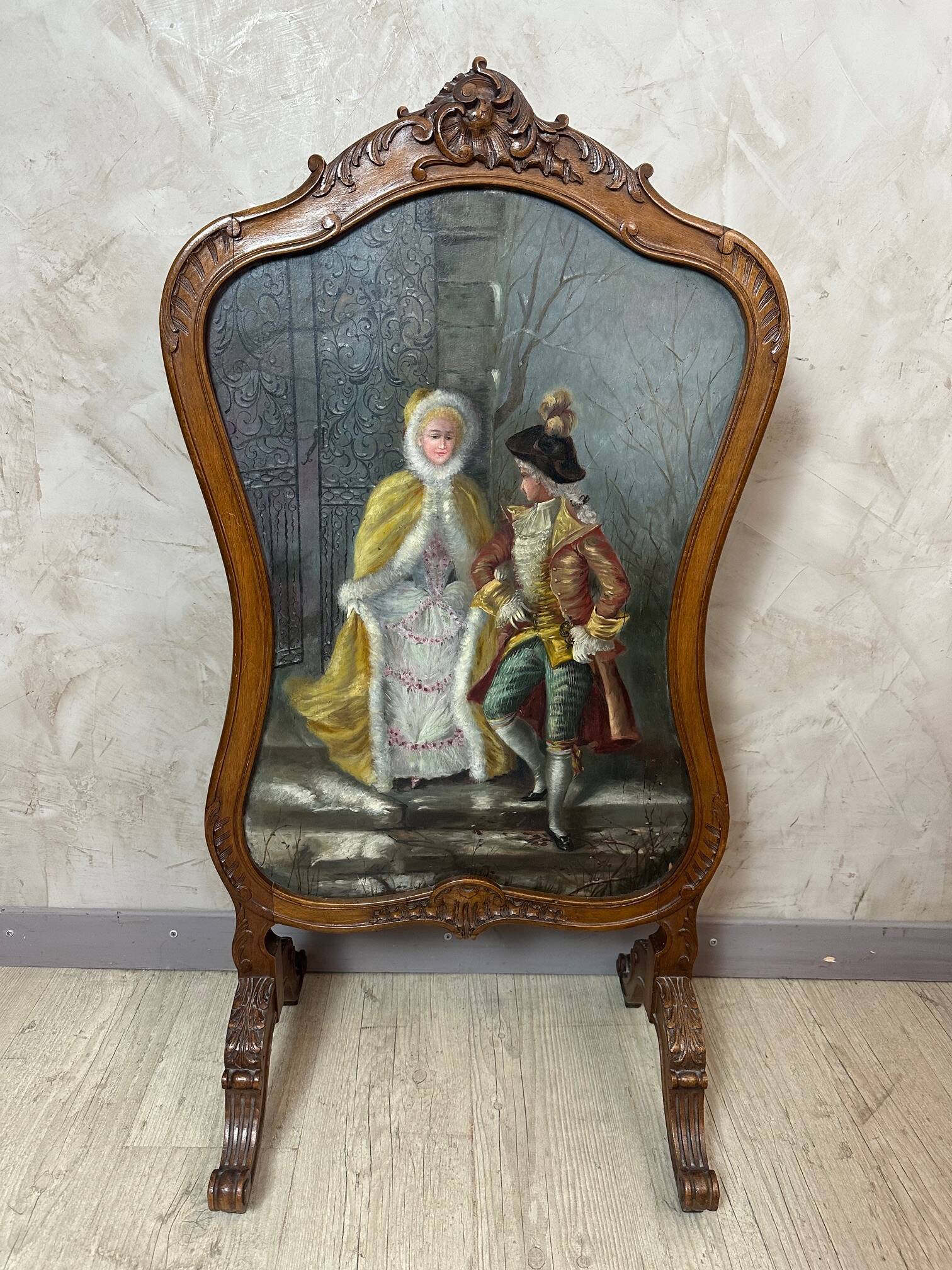 Louis XV style fire screen
