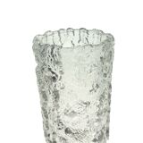 Arktis georgshütte vase – ice bark glass, germany 1970s.