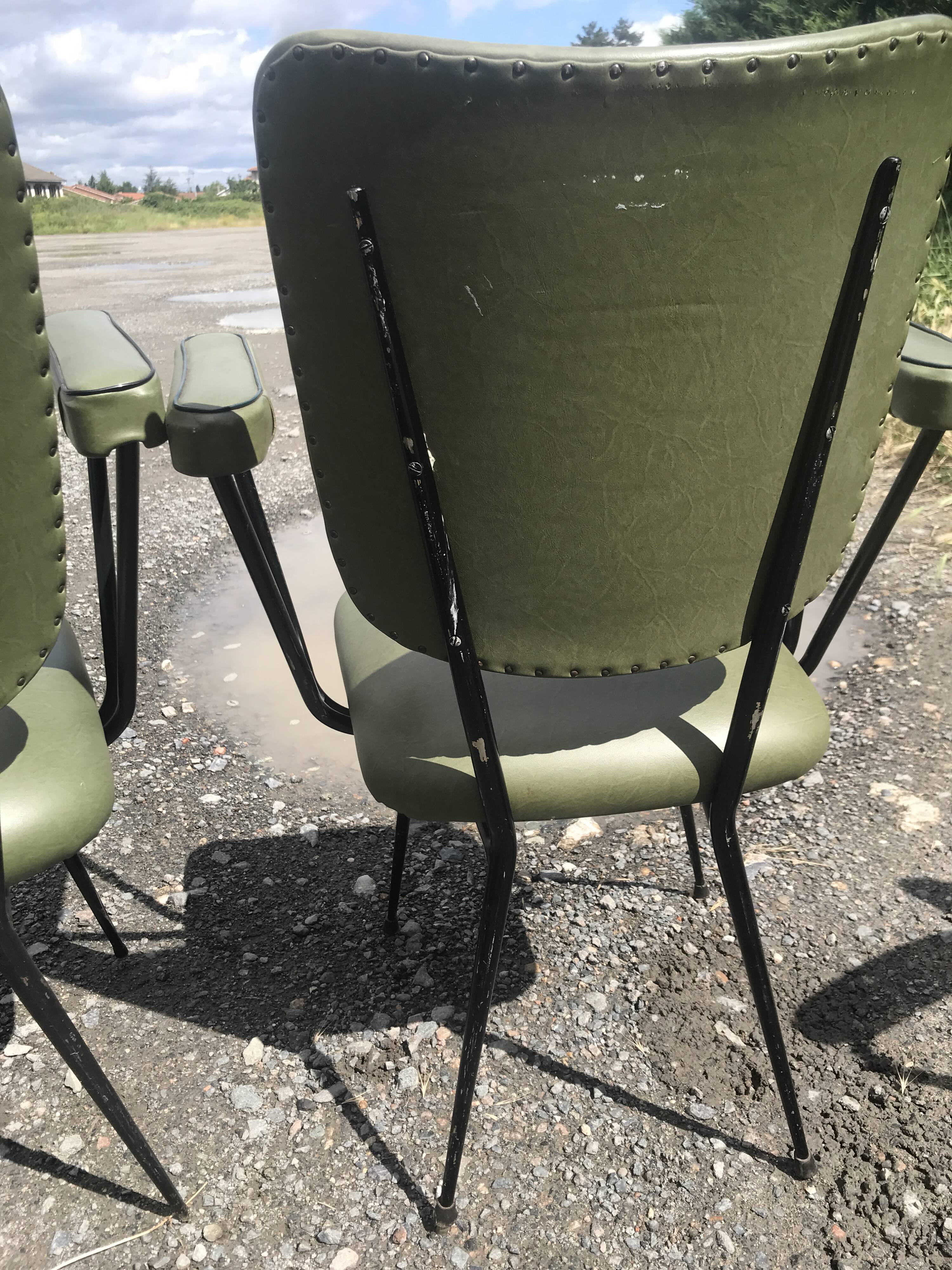 Fauteuil vintage kaki
