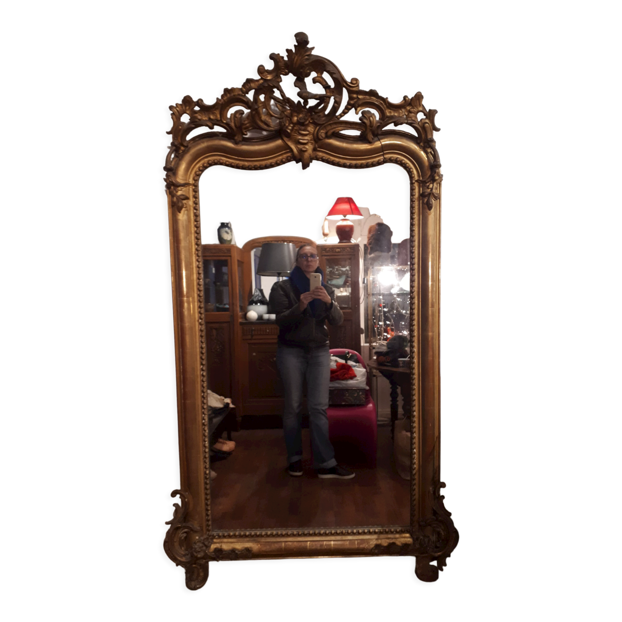 large mirror gilded fireplace eighteenth style