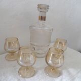 Carafe et verres ballons anciens