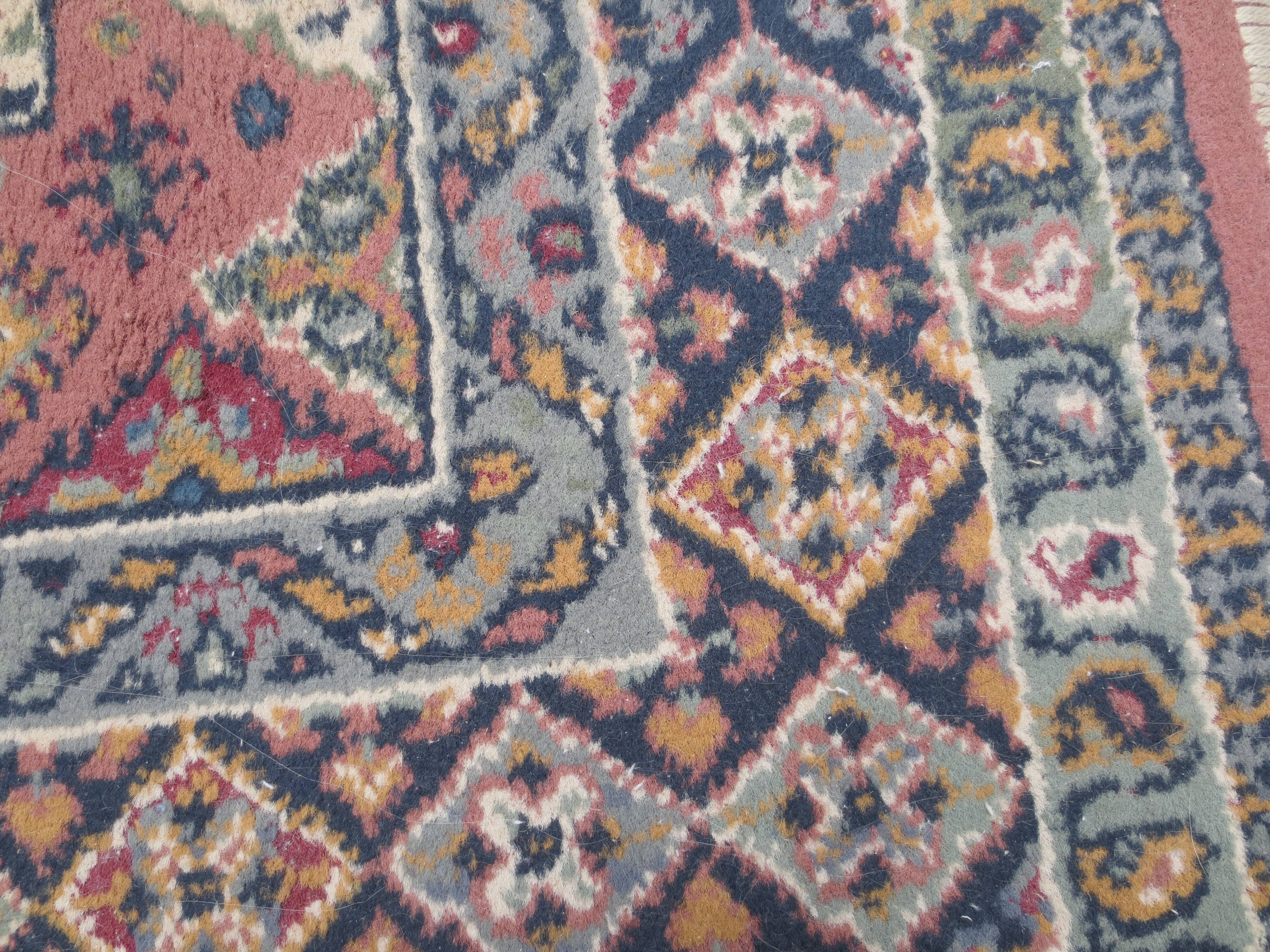 small versatile cotton carpet, oriental décor red blue brick color 155cm X 78 cm