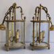 Pair of bronze lanterns in Louis XVI style