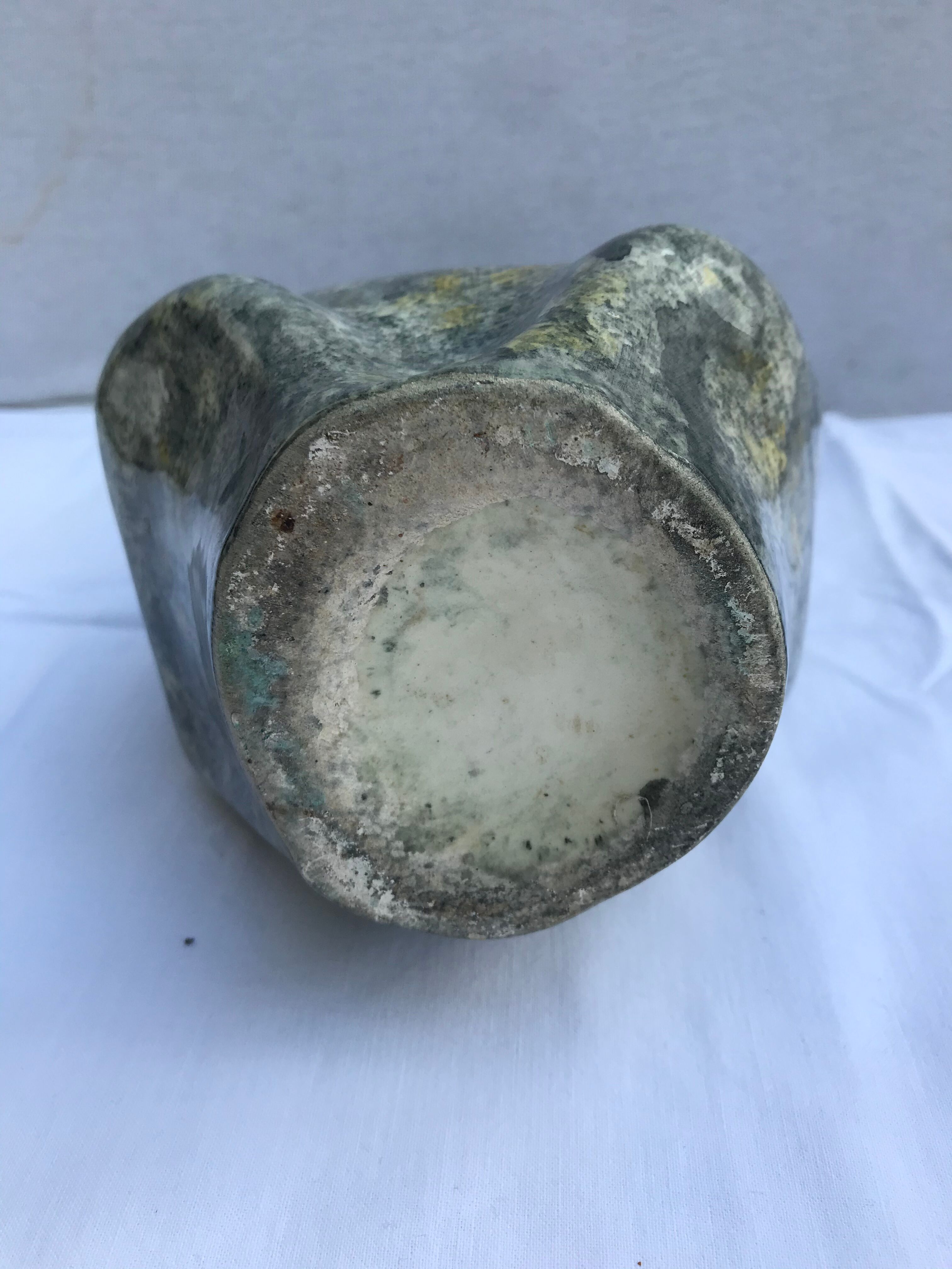 Former pitcher ceramics enameled grey