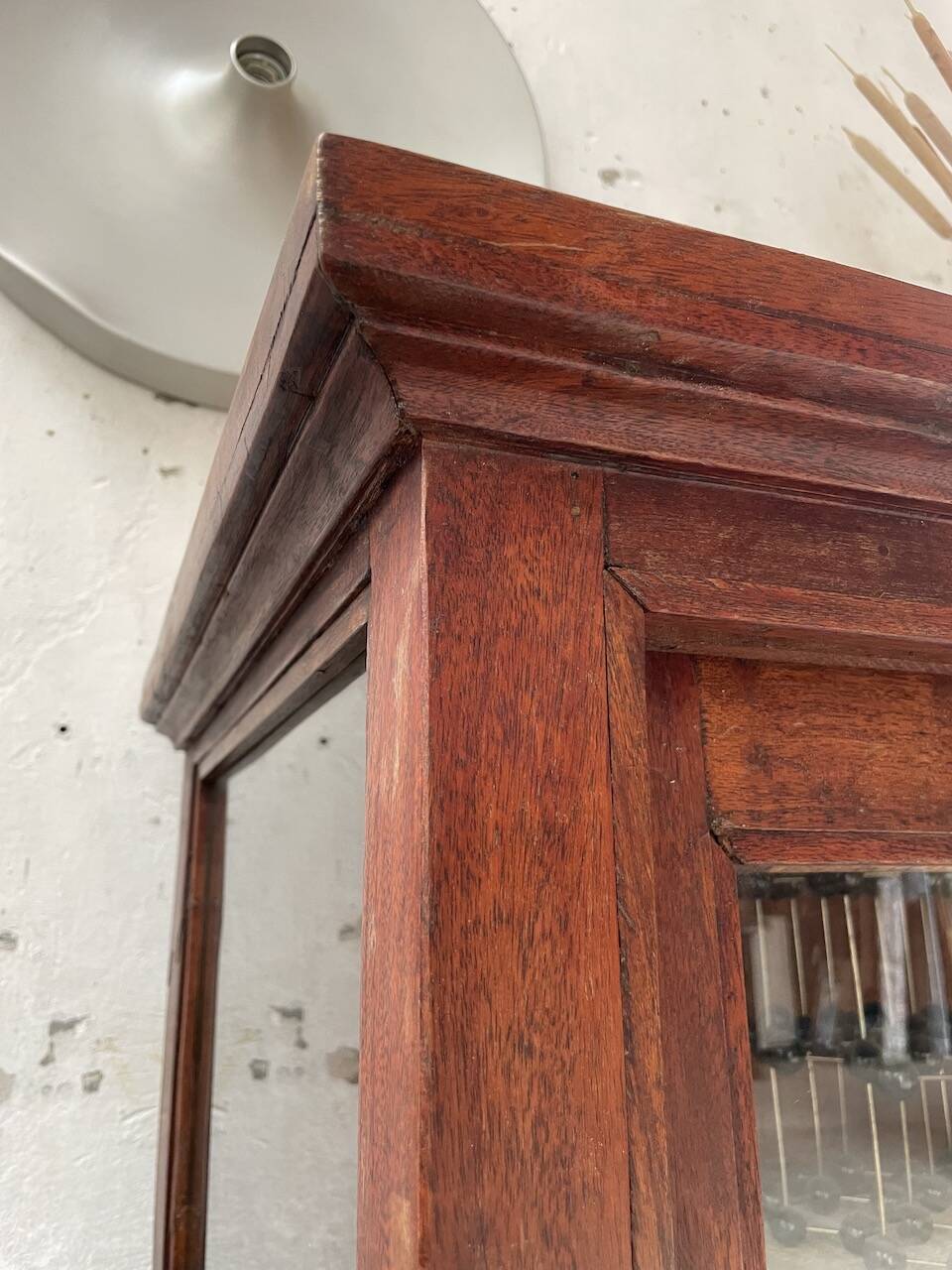 Enfilade portes coulissantes vitrées acajou