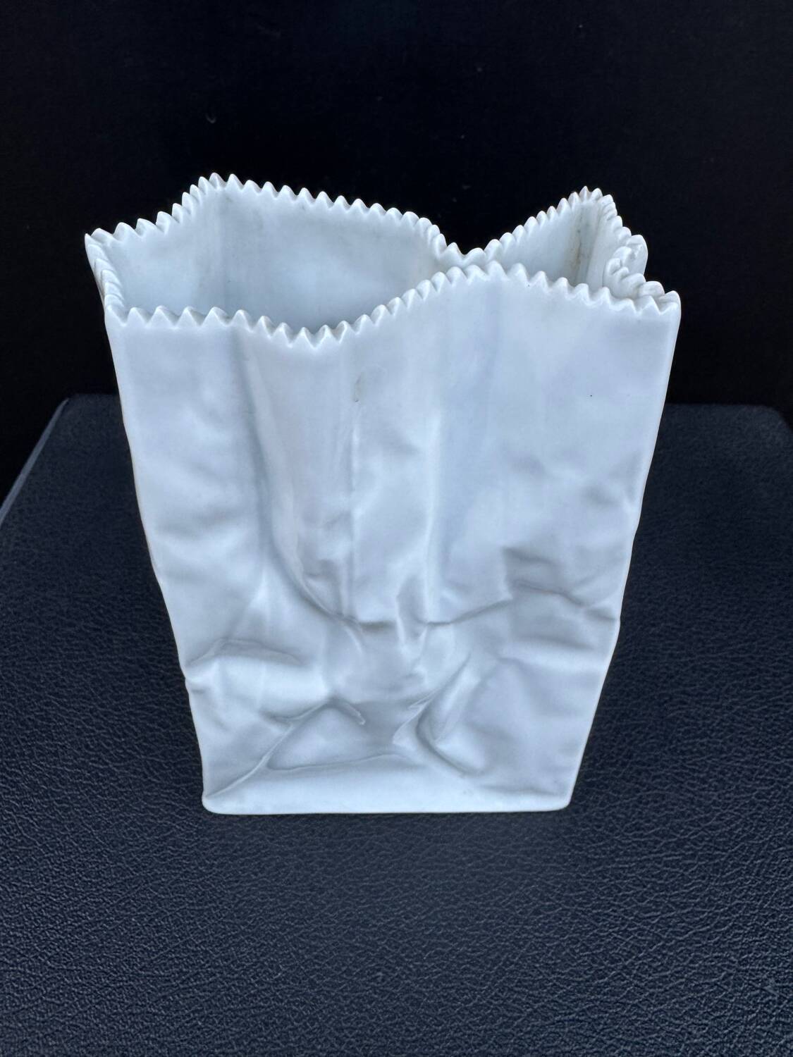 "Paper bag" vase by Tapio Wirkkala, Rosenthal, 1970s.