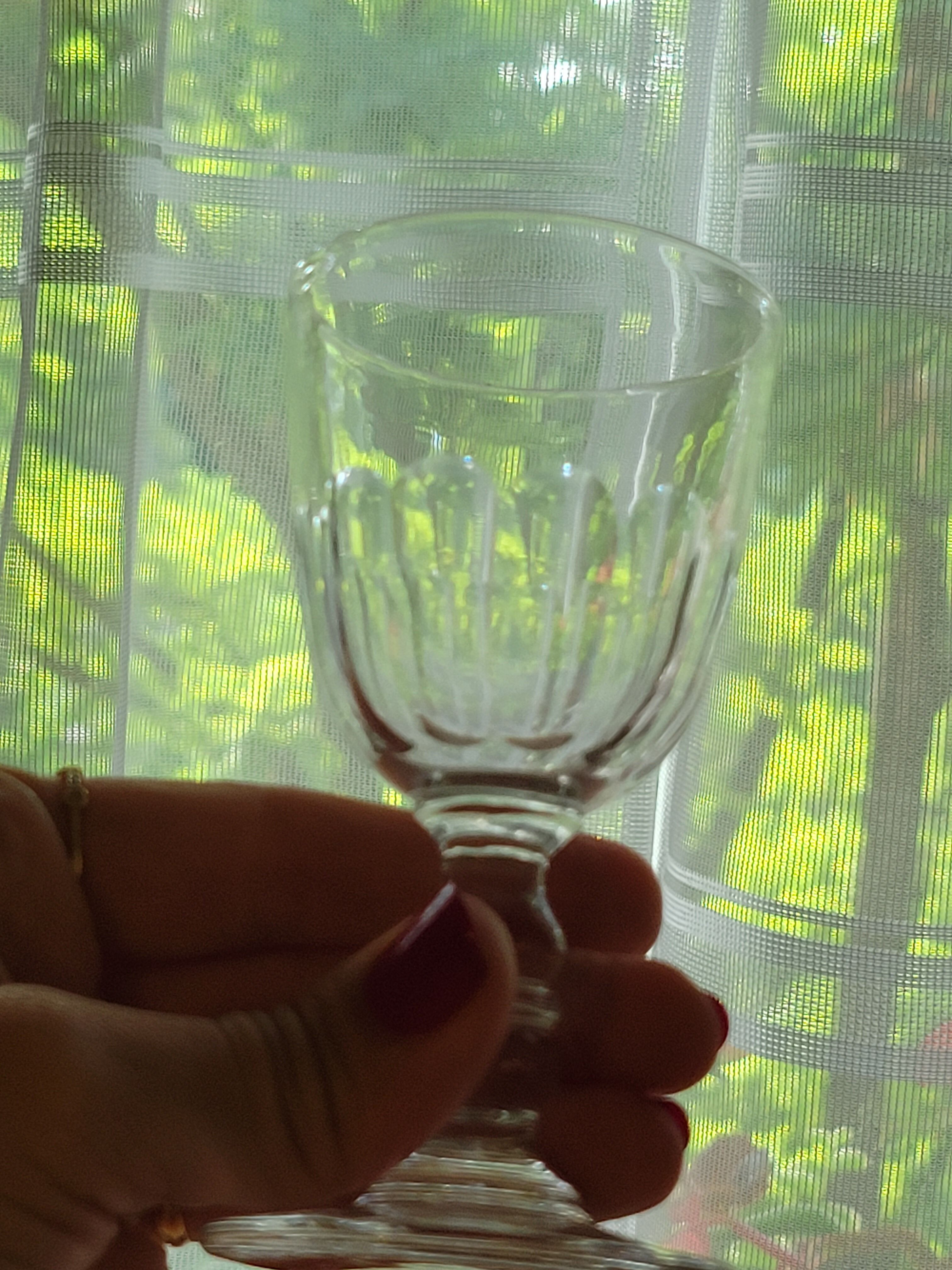 Baccarat model Clermont Côtes Plats Lot 6 Old Glasses A Vin Port Cristal