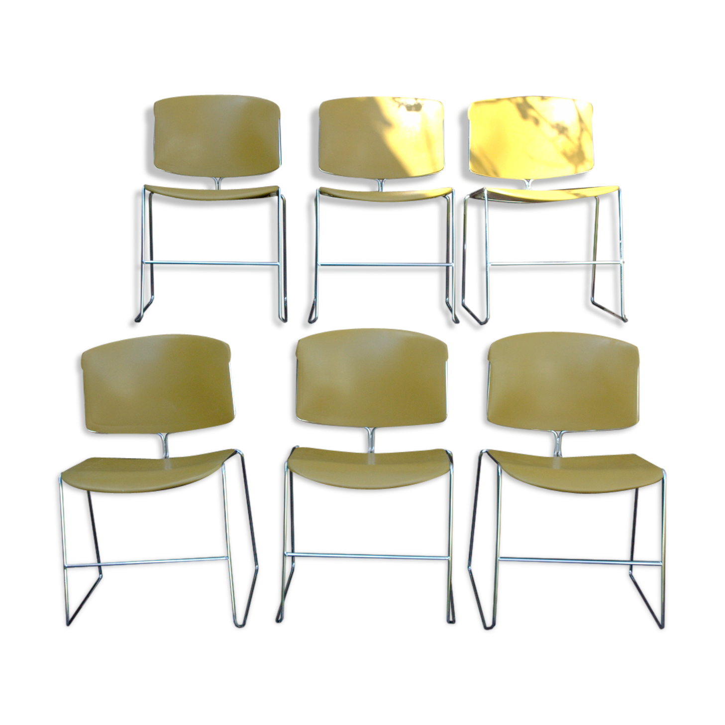 6 chairs "Max-stacker" Steelcase 70's