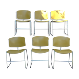 6 chairs "Max-stacker" Steelcase 70's