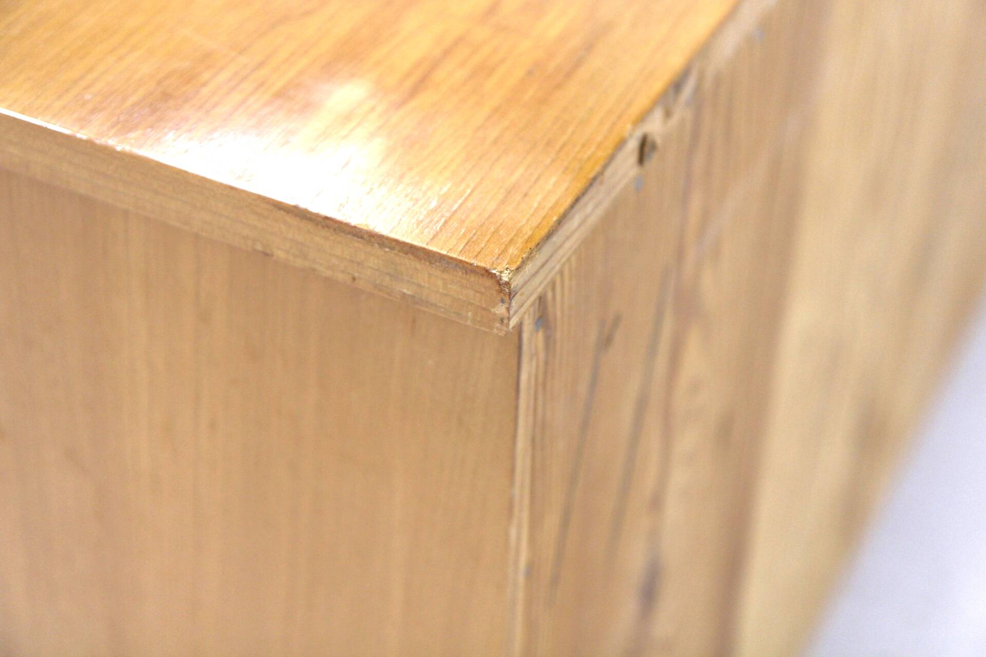 Scandinavian elm chest of drawers, Swedish modern, Sweden, 1940